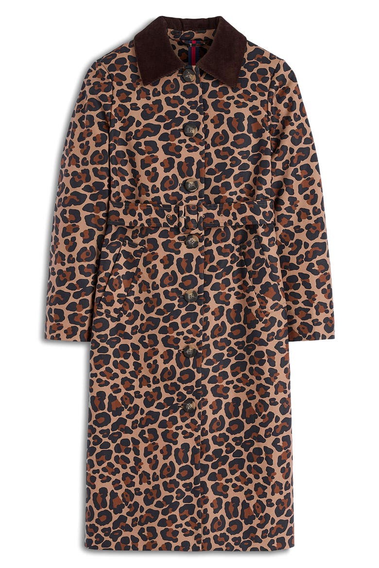 Lancaster Leopard Print Mac Coat, Alternate, color, LEOPARD