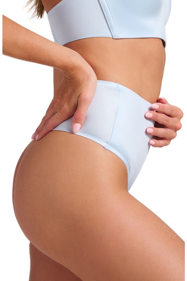 Smooth Satin Thong, Alternate, color, Something Blue