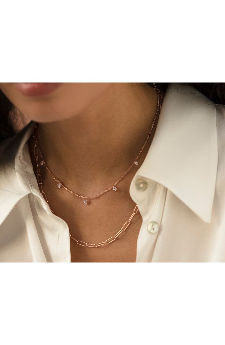 Monica Vinader Pink Tourmaline Station Choker Necklace, Alternate, color,