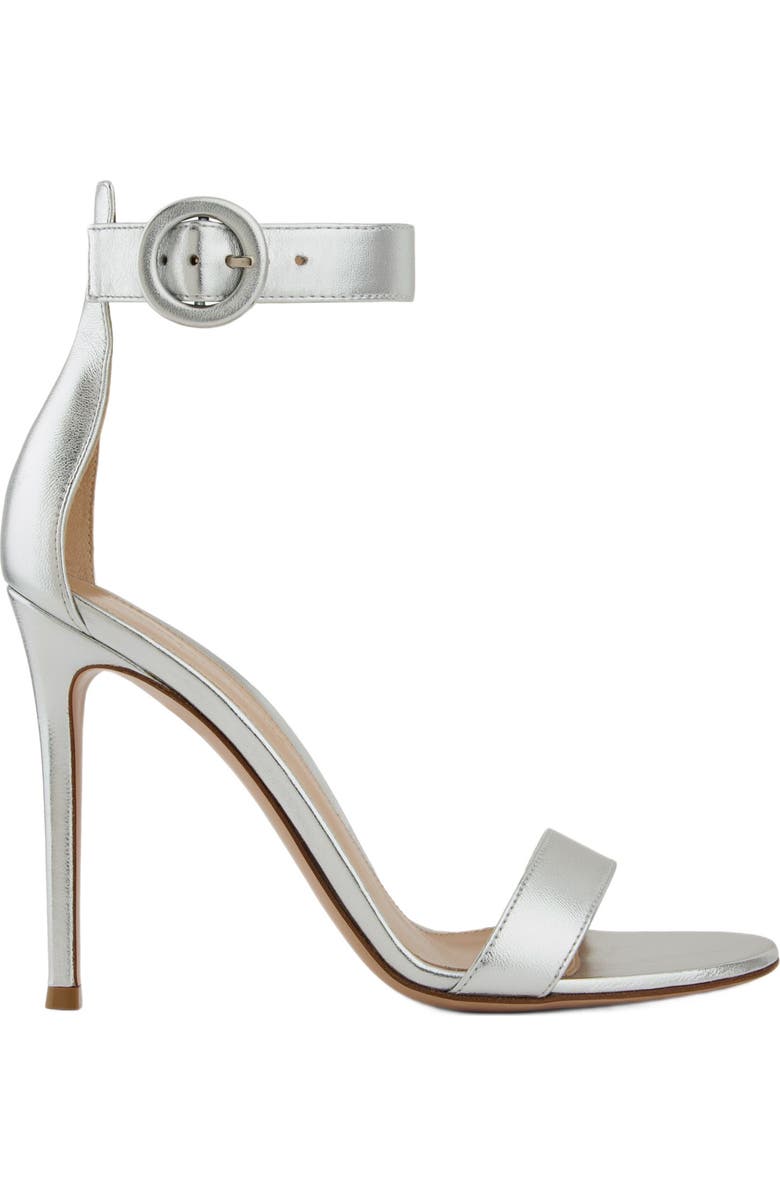 Gianvito Rossi Portofino 105 Sandals, Main, color, Silver