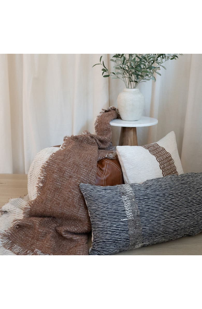 Crane Air Forest Path Accent Pillow, Alternate, color, Beige