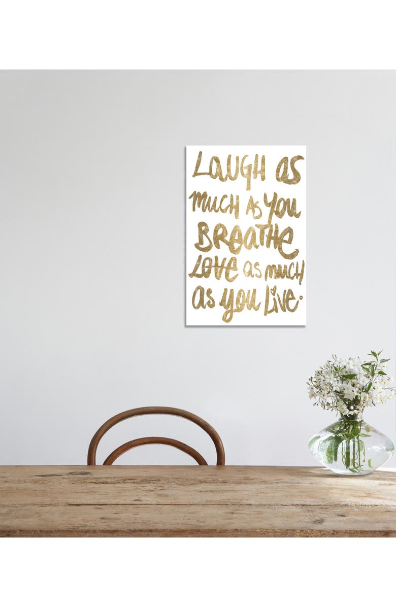 Oliver Gal Laugh as Much as You Breathe Canvas Print, Alternate, color,