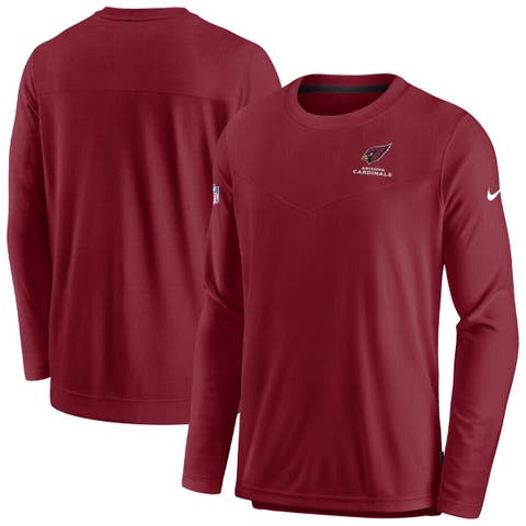 Men's Nike Cardinal Arizona Cardinals Sideline Lockup Performance Long Sleeve T-Shirt