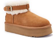 Australia Luxe Collective Eden Genuine Shearling Platform Bootie