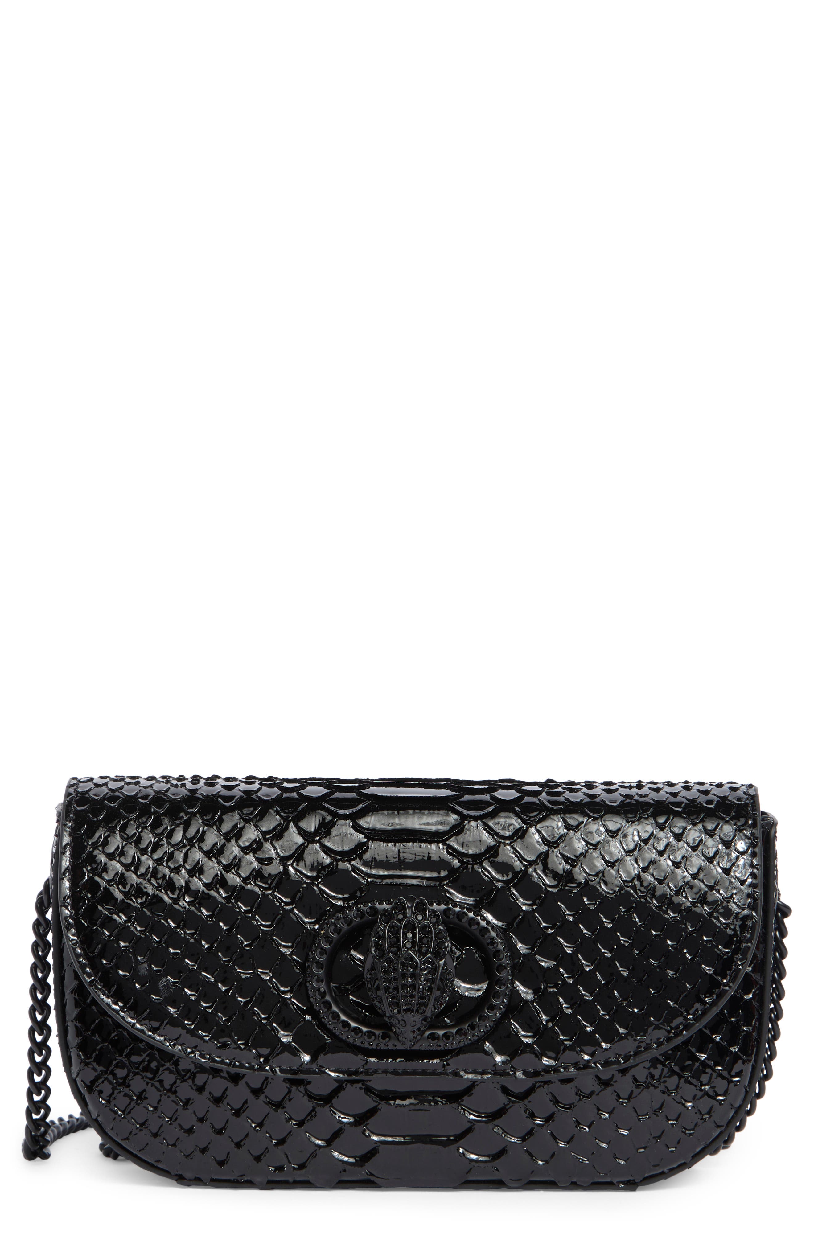 Kurt Geiger London Small Chelsea Croc Embossed Leather Crossbody Bag