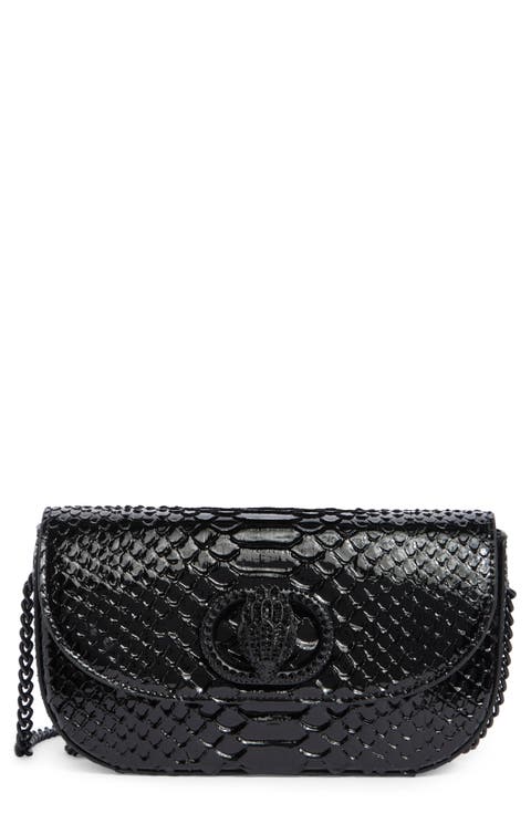 Small Chelsea Croc Embossed Leather Crossbody Bag
