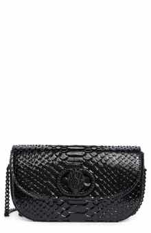 Kurt Geiger London Small Chelsea Croc Embossed Leather Crossbody Bag