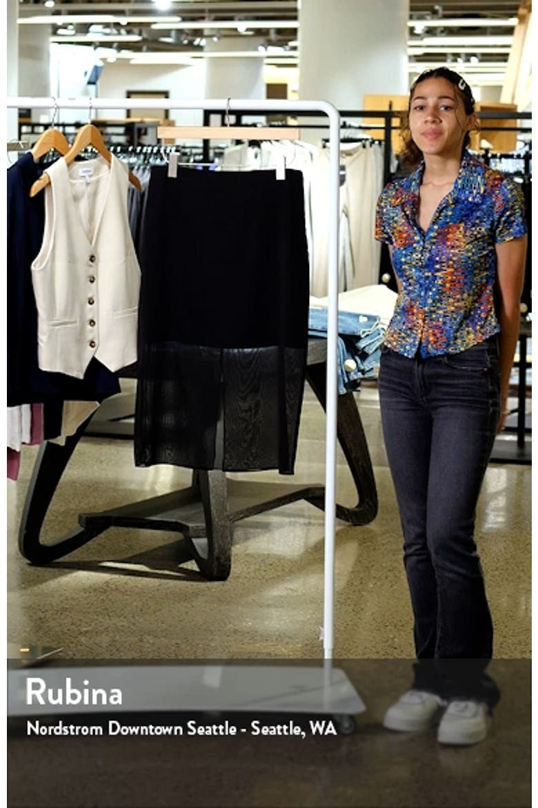 Sheer Slit Pencil Skirt video