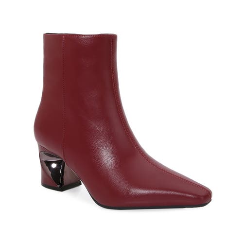 Ninety Union Metal Heel Bootie In Brown