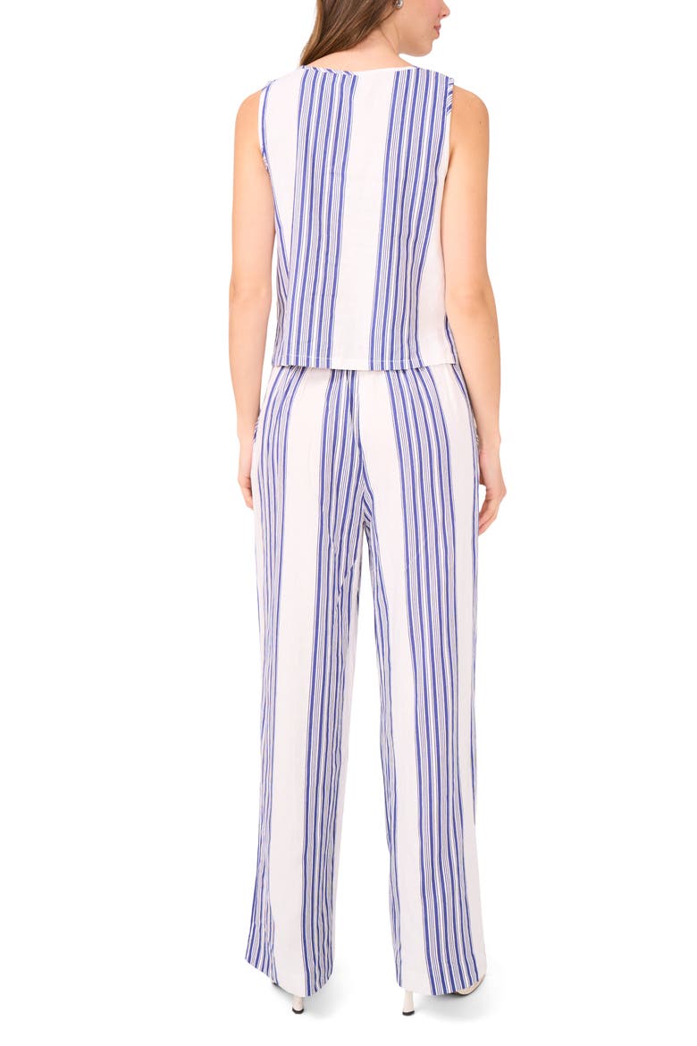 Stripe Linen Blend Wide Leg Pants, Alternate, color, BLUE DEPTHS