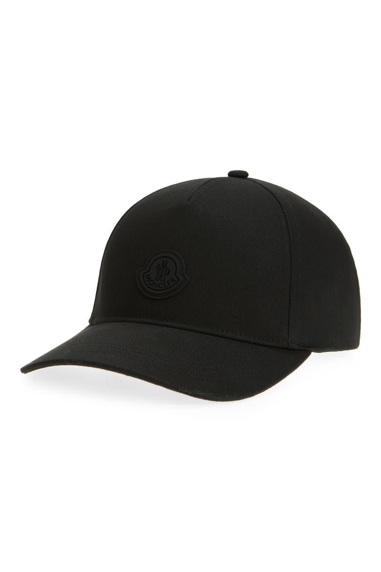 Logo Cotton Twill Baseball Cap, Main, color, BLACK