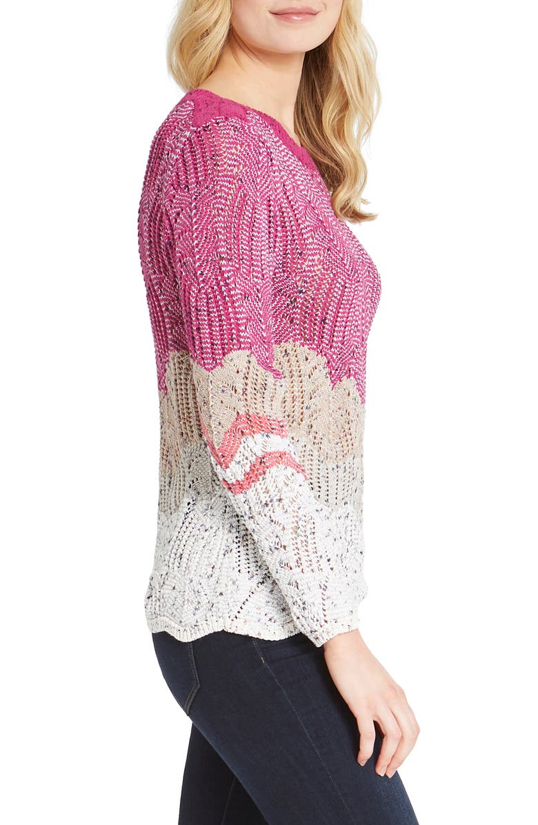 NIC+ZOE Peak Mixed Stitch Sweater, Alternate, color,