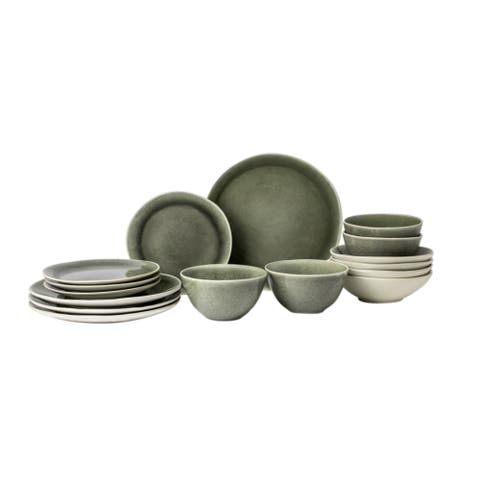Cathedral City 16-piece Reactive Glaze Dinnerware Set