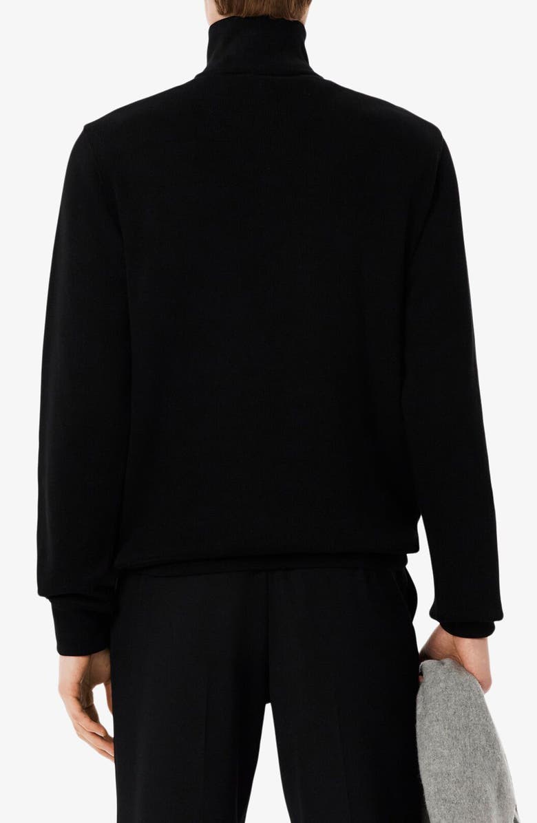 Lacoste Classic Fit Core Quarter Zip Pullover, Alternate, color, Black