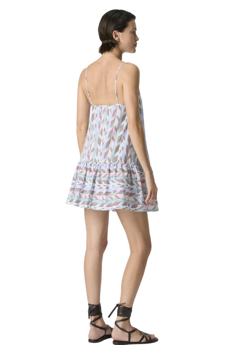 Missoni Wide Mini Cover-up Dress In Printed Cotton Poplin, Alternate, color, Multicoloured