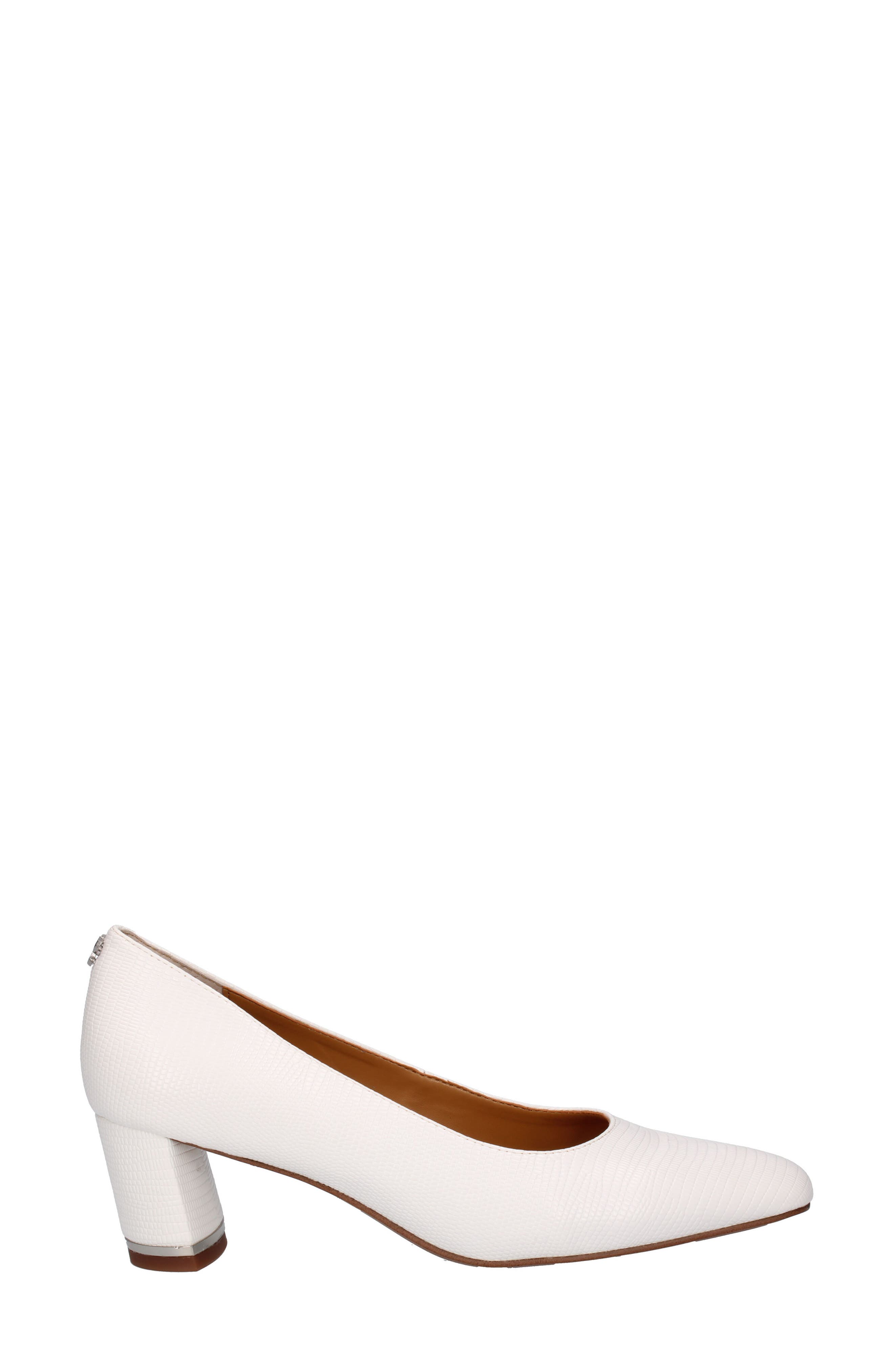 Olivienne Snakeskin Embossed Pump, Alternate, color, WHITE