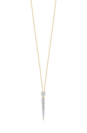 Carriere Jewelry Carrière Jewelry Diamond Stick Pendant Necklace In 14k Yellow Gold