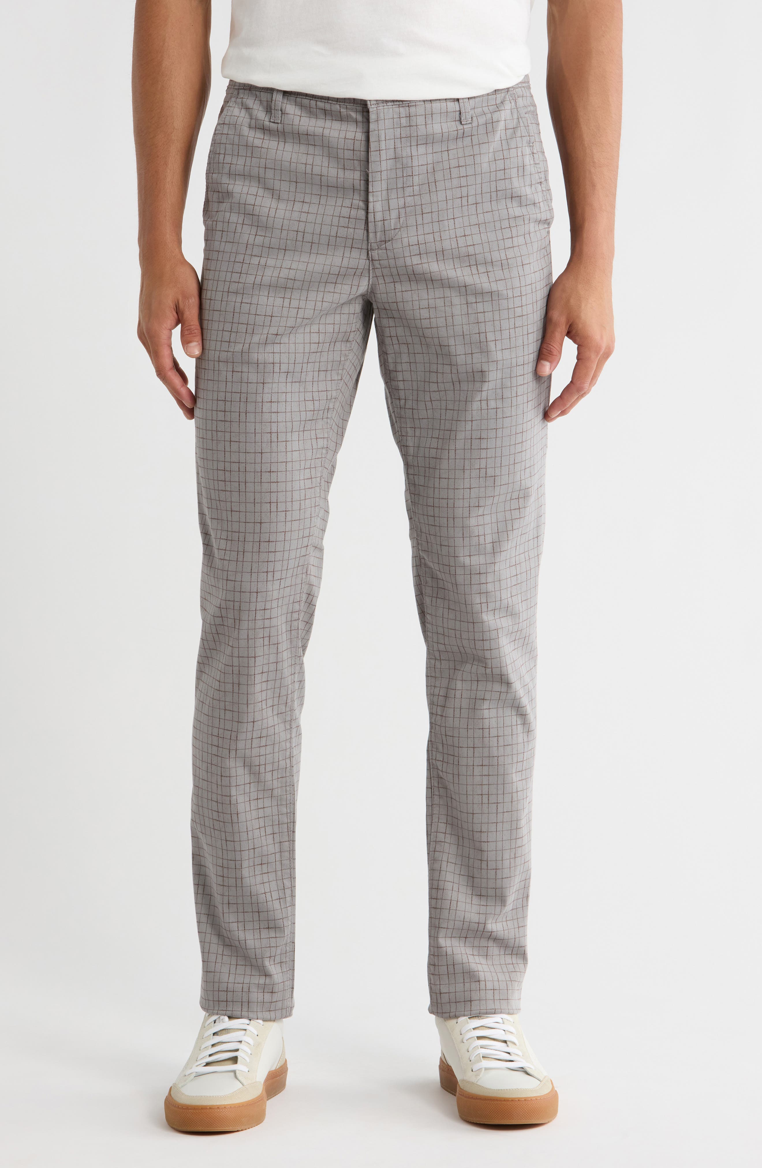 AG Men's Jamison Check Skinny Chino Pants