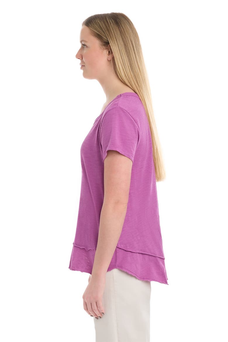 Short Sleeve Mock Layer Tee, Alternate, color, Deep Orchid