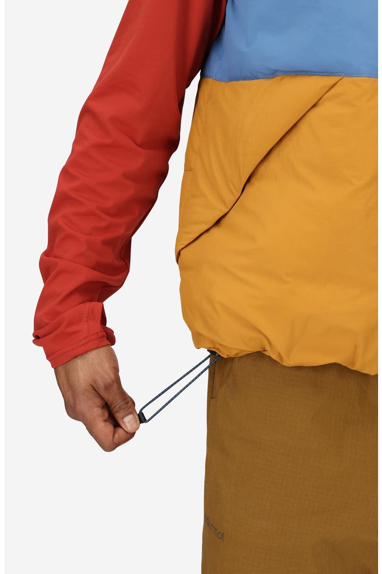 Ares Packable Recycled Nylon 700 Fill Power Down Puffer Vest, Alternate, color, THUNDER/ RAIN CLOUD/ HONEY