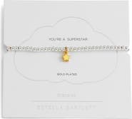 Estella Bartlett Puffed Star Sienna Beaded Stretch Bracelet