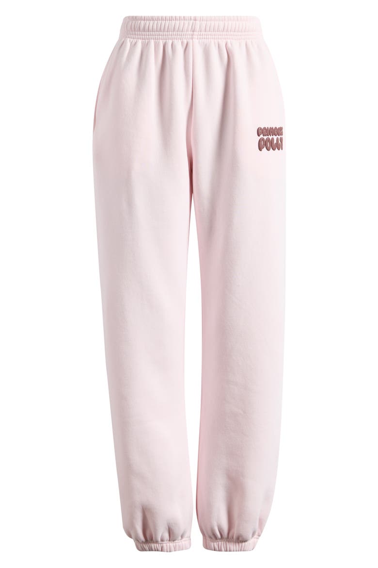 Puffy Logo Sweatpants, Alternate, color, PINK