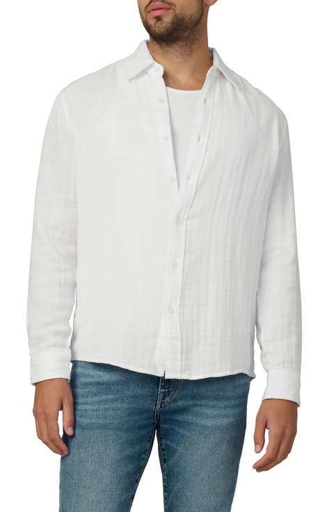 Cedric Cotton Gauze Button-Up Shirt