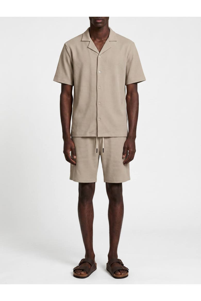 Short Sleeve Seersucker Shirt, Alternate, color, Stone