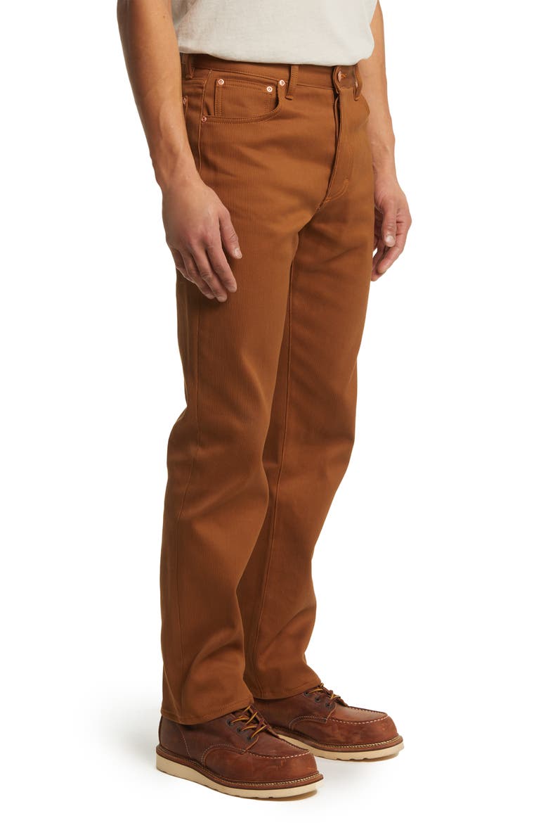 Five Pocket Slim Straight Leg Corduroy Pants, Alternate, color, BAY BROWN