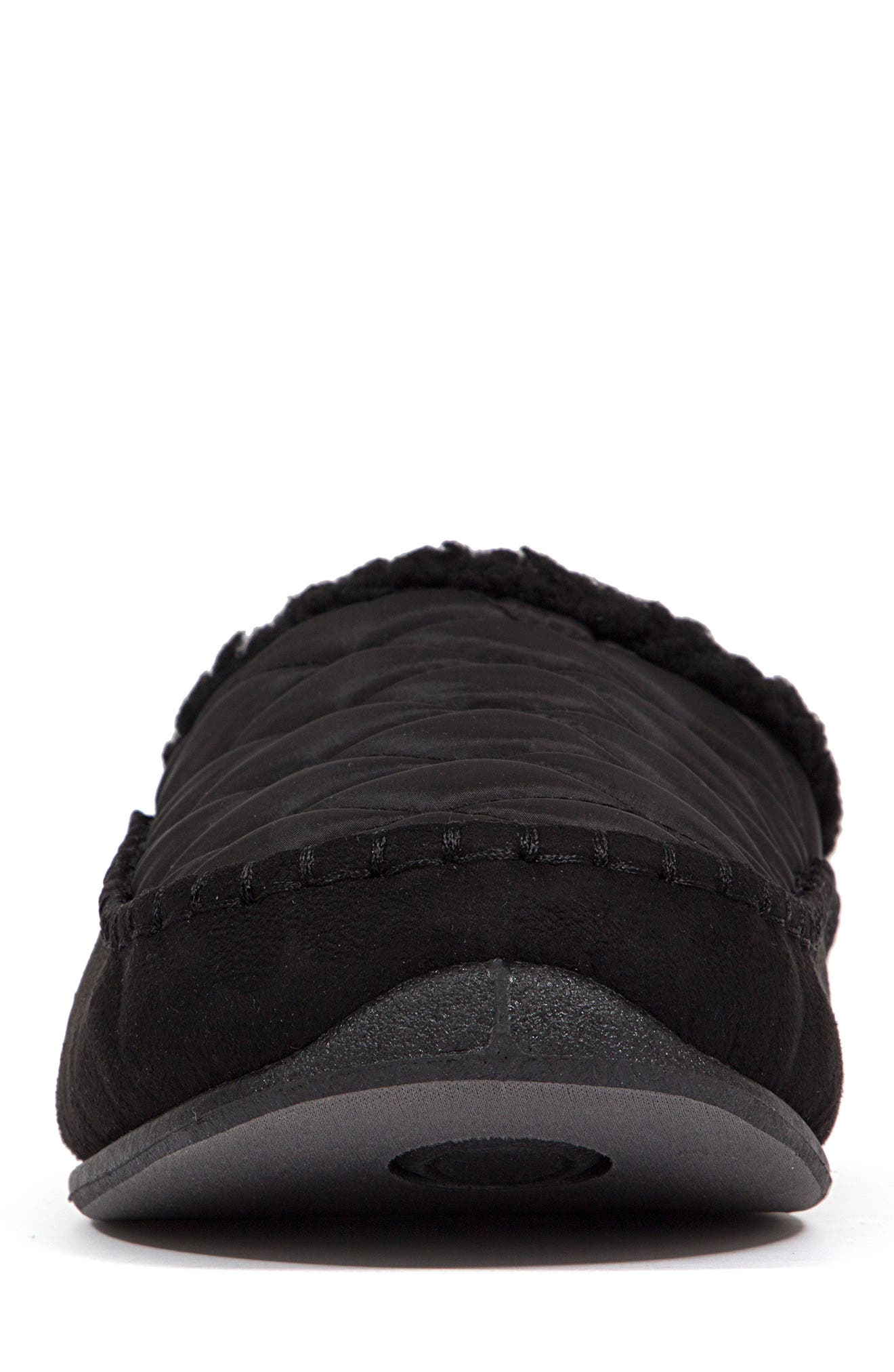 Slipperooz Almo Faux Shearling Clog Slipper, Alternate, color, BLACK