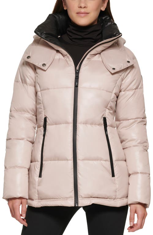Kenneth Cole New York Cire Hooded Puffer Jacket In Frost