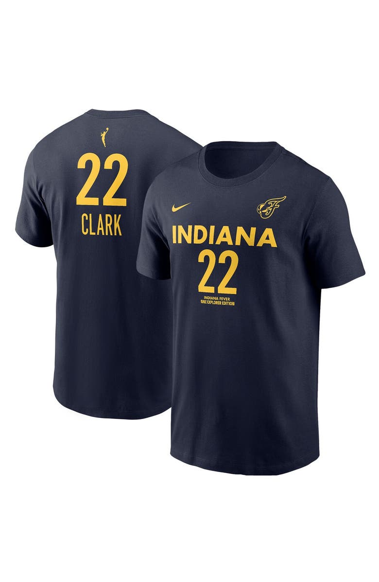 Nike Unisex Nike Caitlin Clark Navy Indiana Fever 2024 WNBA Draft Explorer Edition Player Name & Number T-Shirt, Main, color, Navy