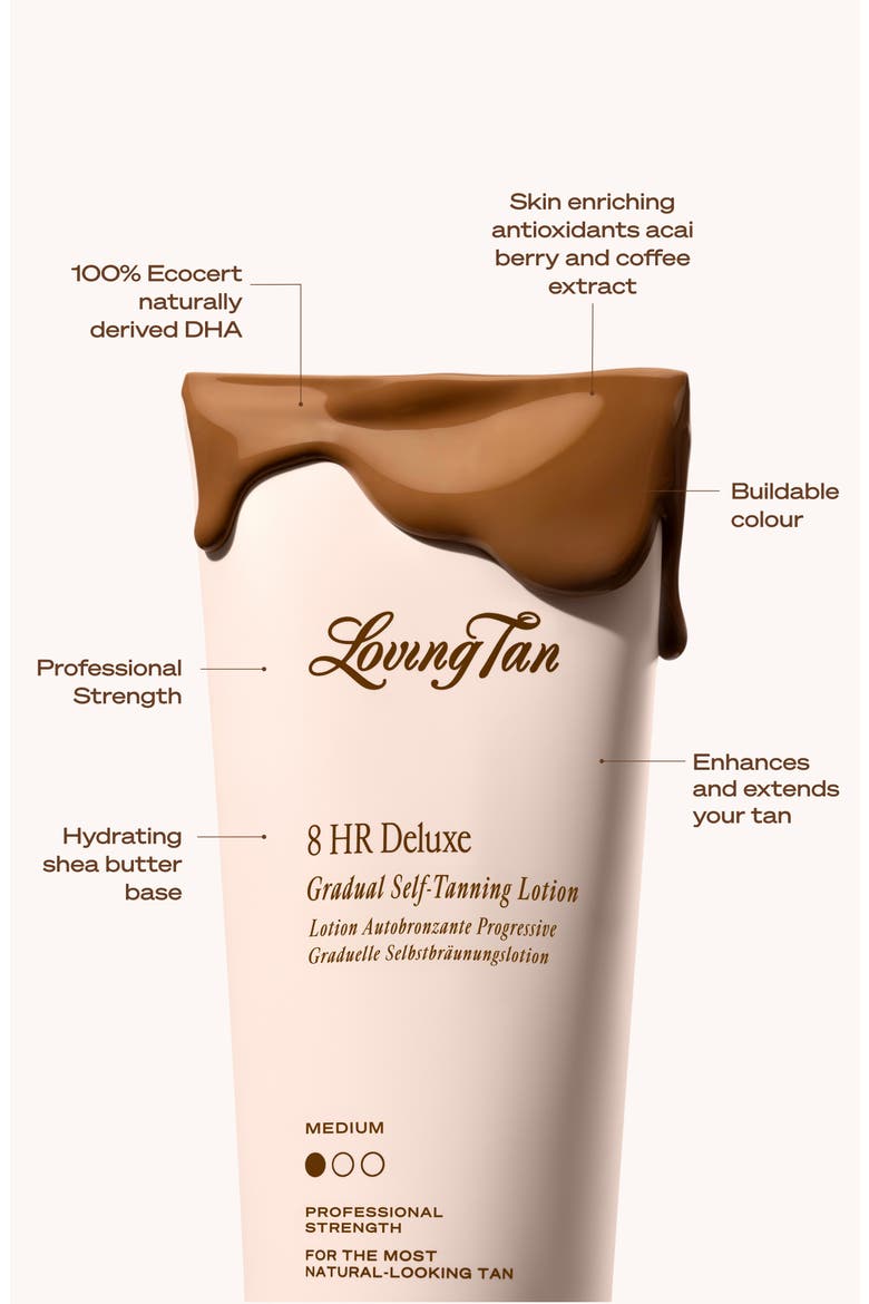 8 HR Deluxe Gradual Self-Tanning Lotion, Alternate, color, MEDIUM
