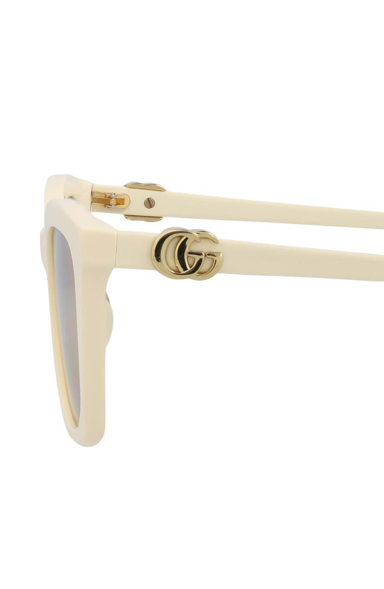 Gucci 55mm Square Sunglasses, Alternate, color, Ivory Pink