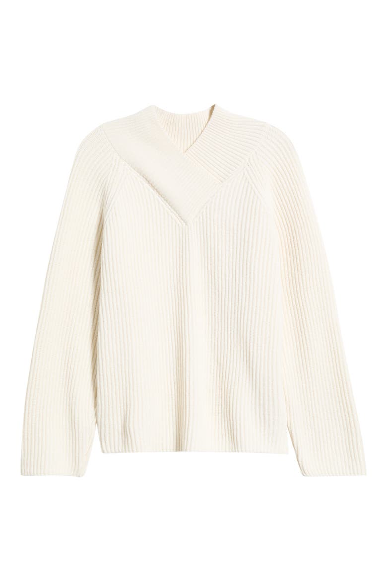 Wool Blend V-Neck Sweater, Alternate, color, ANTIQUE WHITE