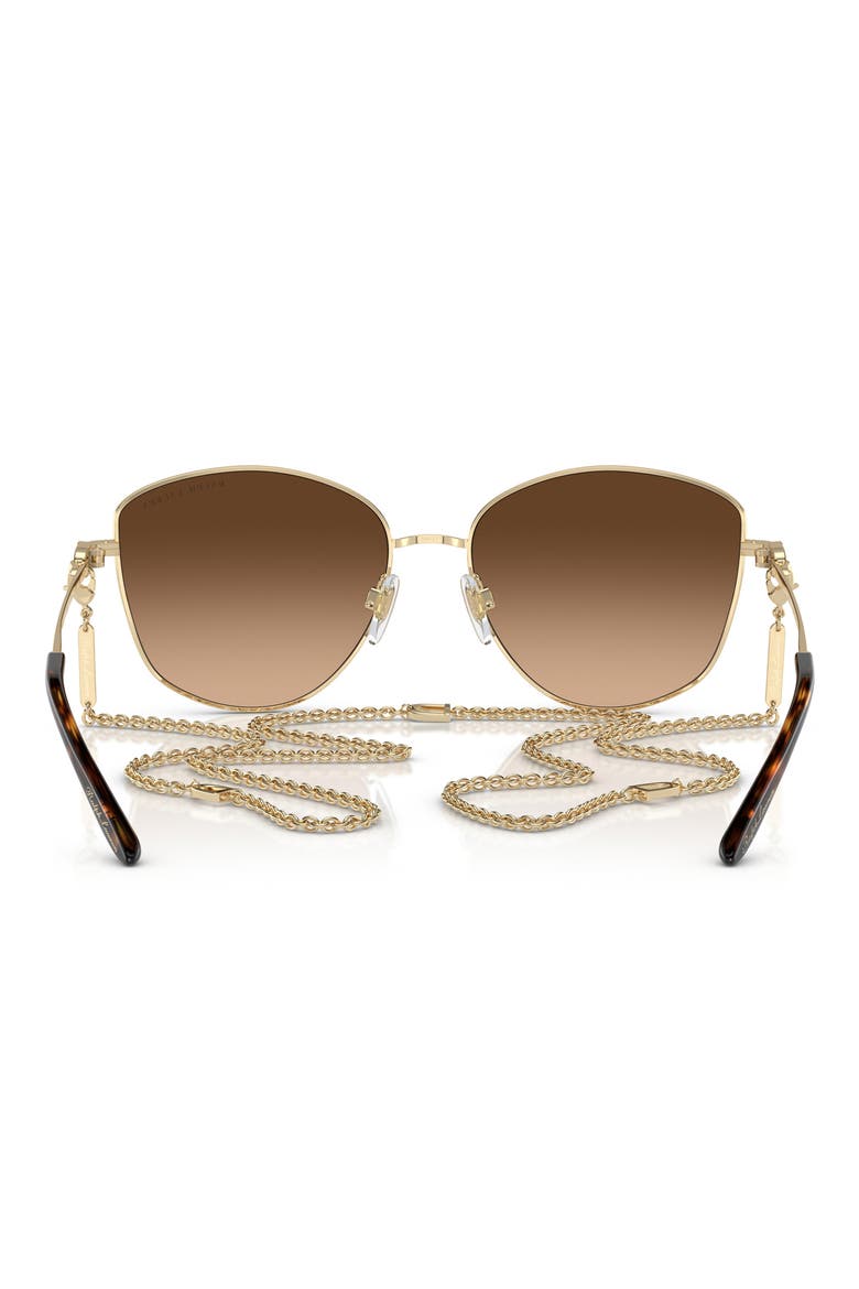 The Vivienne 59mm Gradient Round Sunglasses with Removable Chain, Alternate, color, PALE GOLD / GRADIENT TAUPE