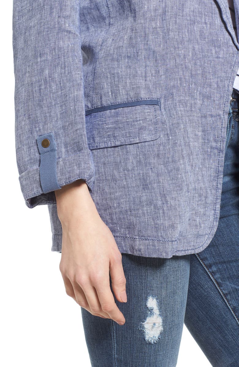 Caslon<sup>®</sup> Linen Boyfriend Blazer, Alternate, color, 