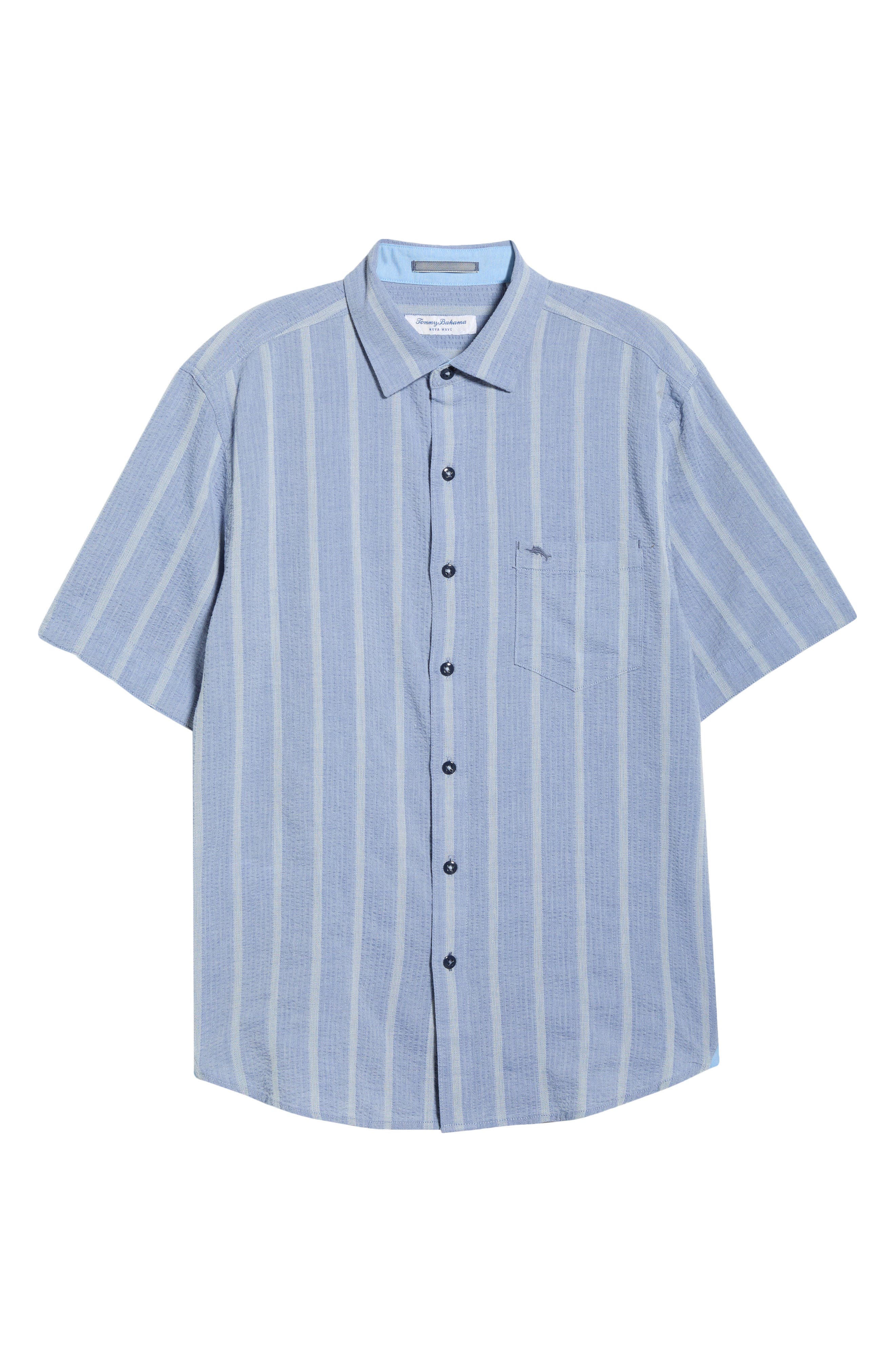 Мужская рубашка Tommy Bahama Nova Wave из зернистого сирсакера, короткий рукав — фото 5