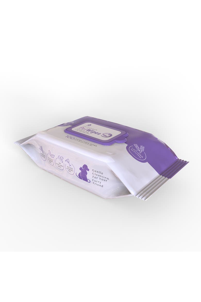 Pet Wipes-Lavender Scented, 100 Extra Large Wipes, Alternate, color, Multicolor