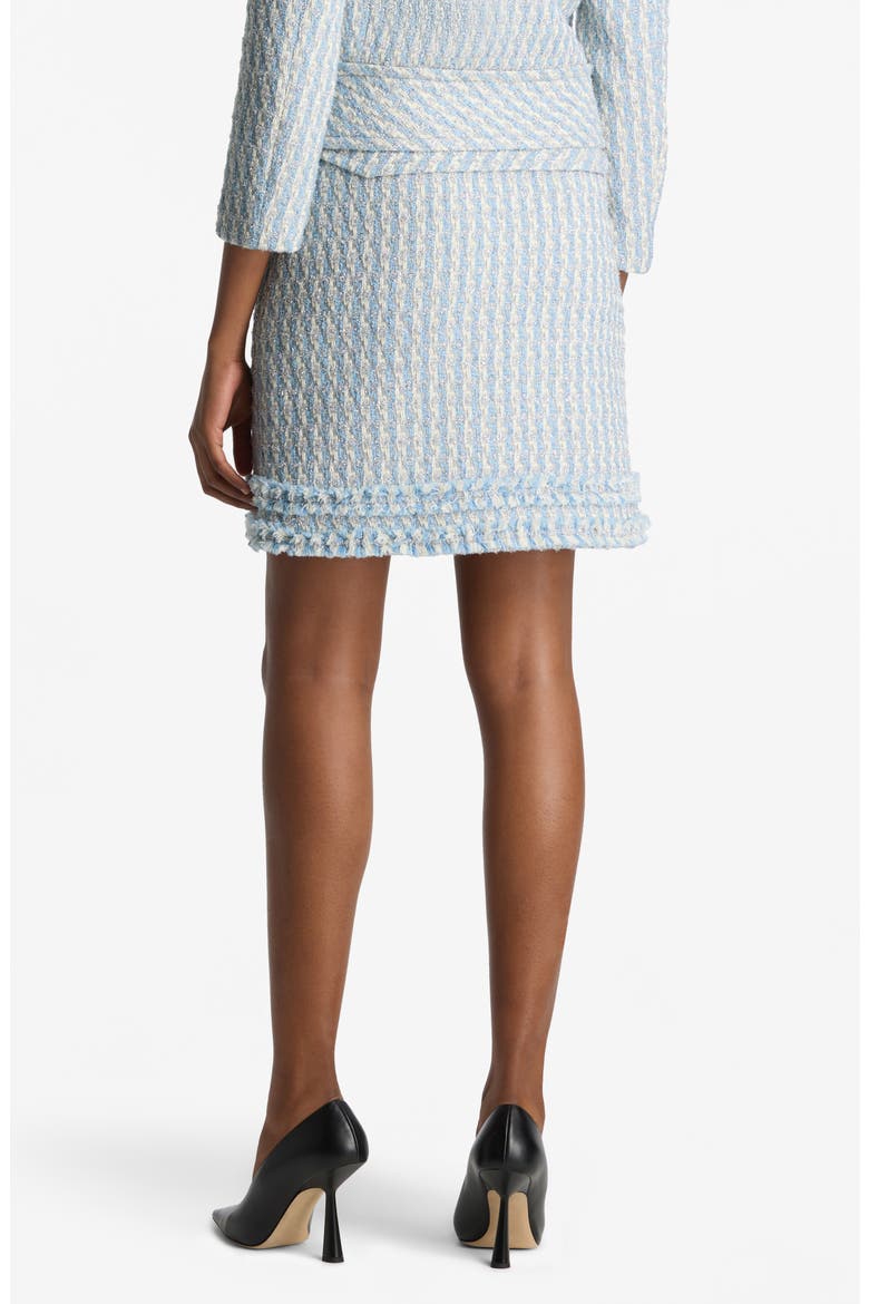 Metallic Tweed Skirt, Alternate, color, POWDER BLUE/ WHITE MULTI