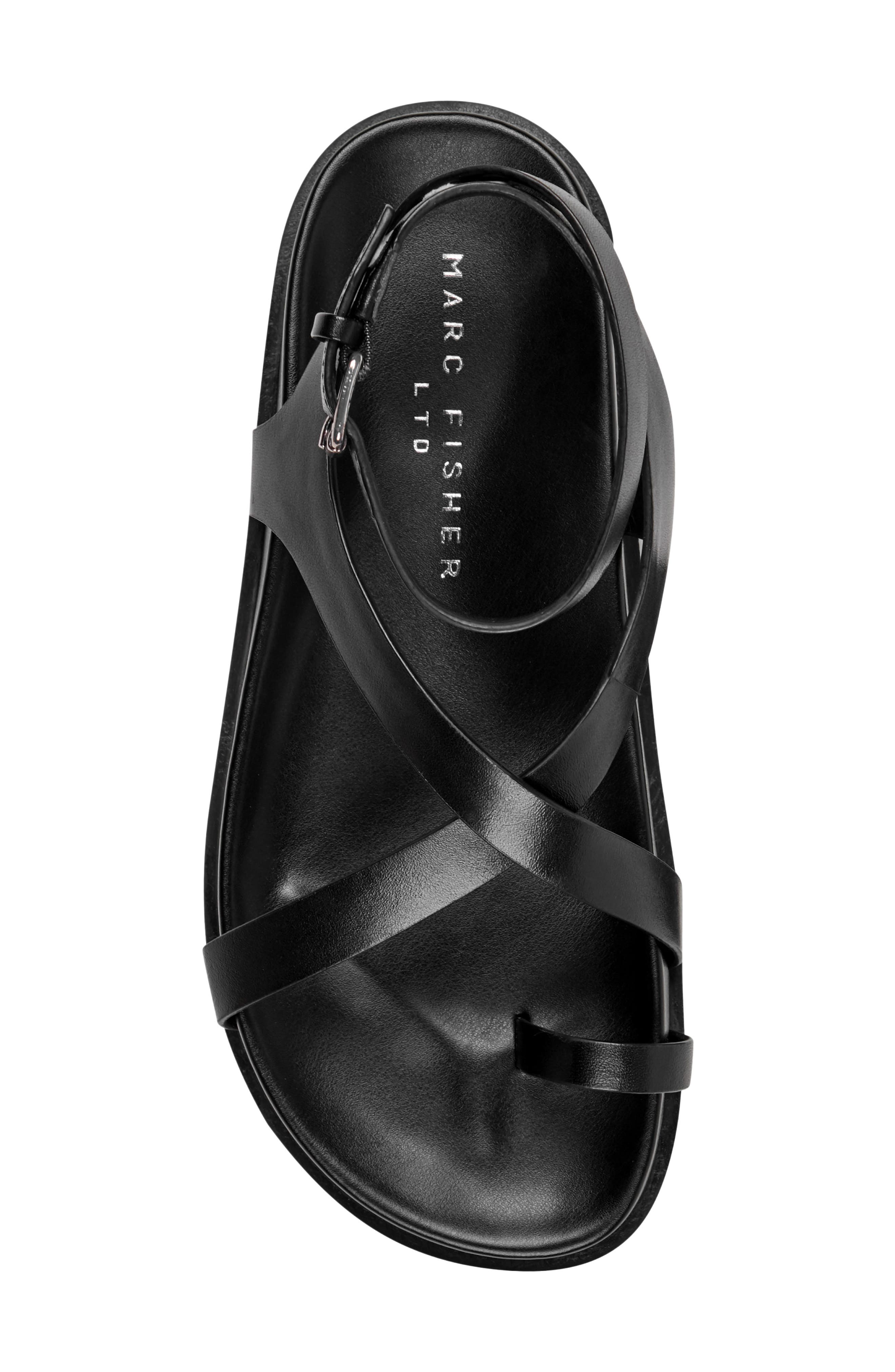 Marc Fisher LTD Bevy Ankle Strap Sandal, Alternate, color, Black