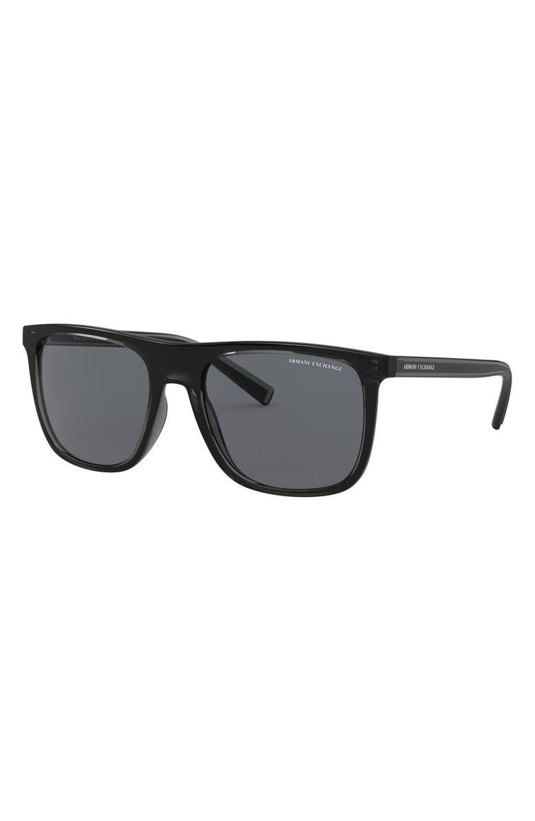 AX Armani Exchange 63mm Oversize Sunglasses, Alternate, color, 