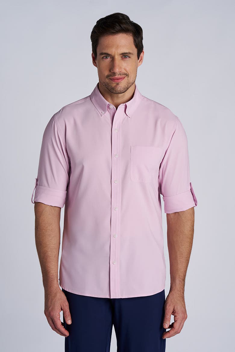Men's Aricia Long Sleeve Shirt, UPF 50+ Sun Protection, Alternate, color, Powder Pink