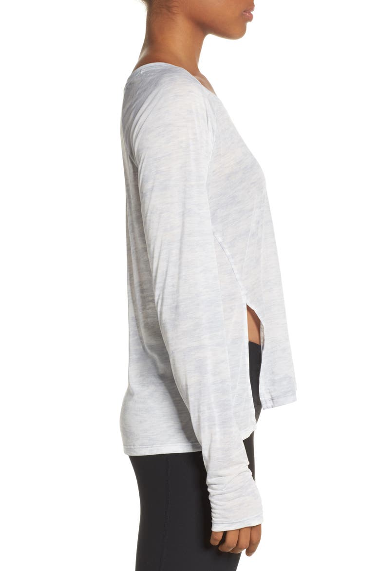 Split High/Low Hem Top, Alternate, color, WOLF GREY/ BLACK