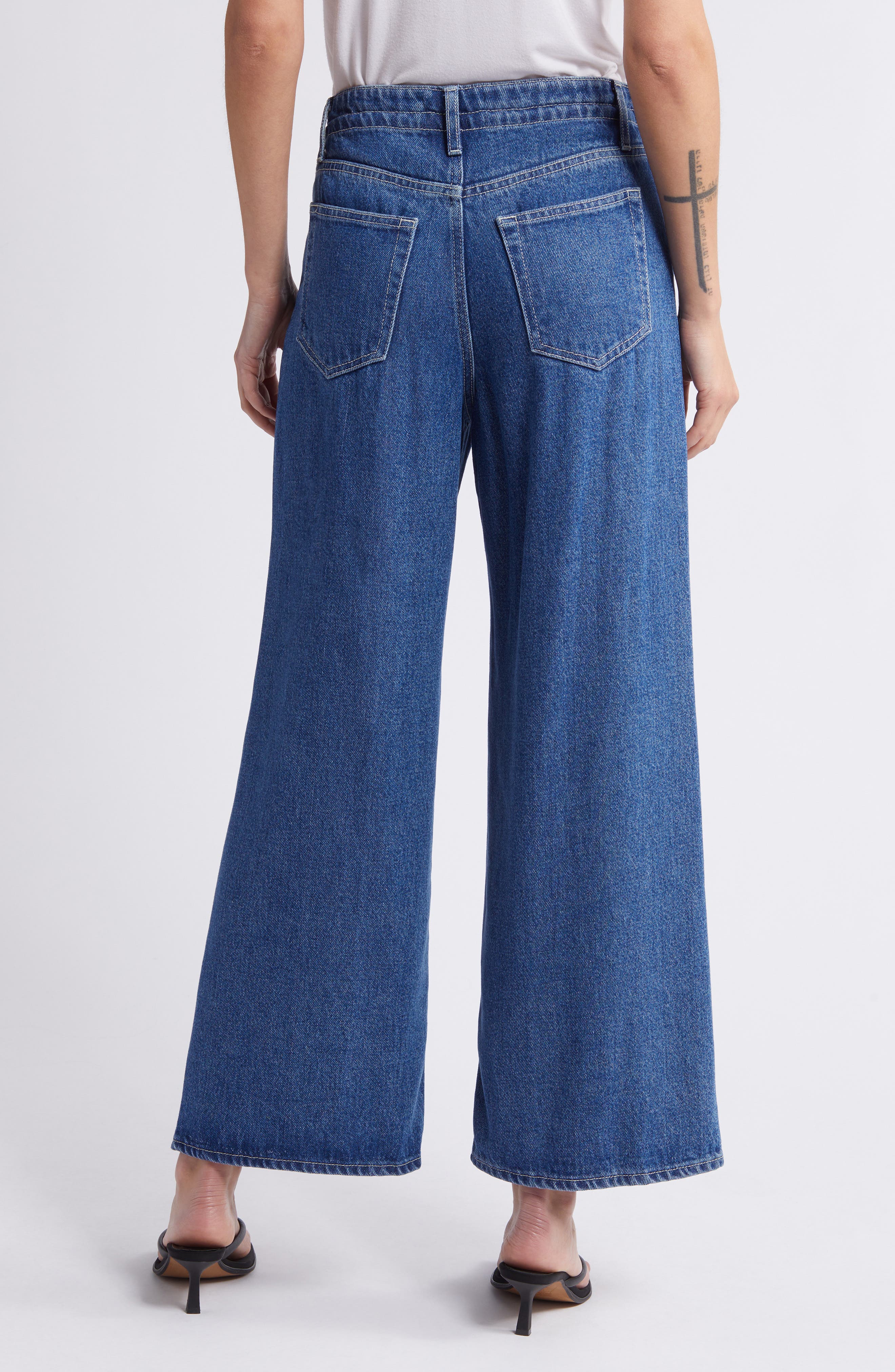FRAME Pixie Drawstring Wide Leg Jeans (Women) | Nordstromrack