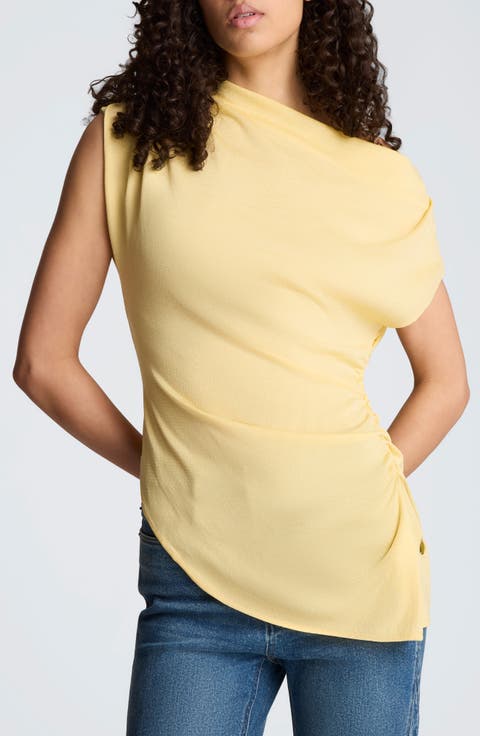 Asymmetric Hem One-Shoulder Sweater
