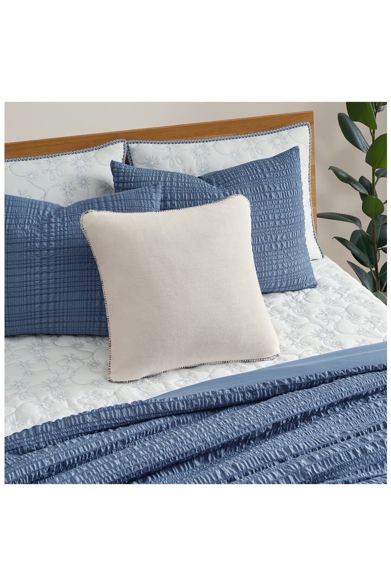 Coco Color Stitch Accent Pillow, Alternate, color, SNOW