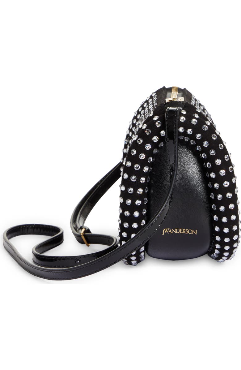 JW Anderson The Bumper Crystal Embellished Leather Shoulder Bag, Alternate, color,