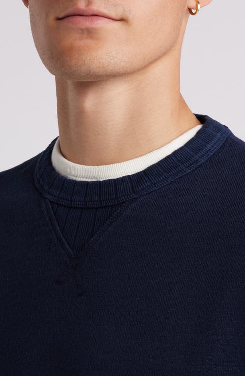 Merz B Schwanen Vintage Rib Organic Cotton Sweatshirt In Blue