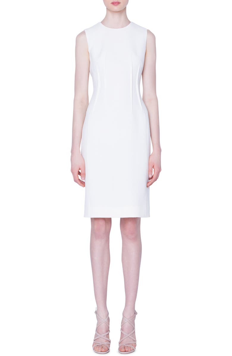 Akris Double Face Wool Crepe Sheath Dress, Main, color, 